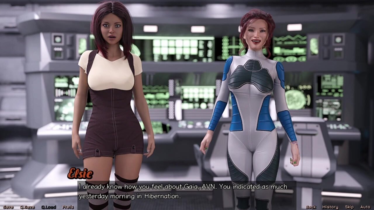 【成人动漫】在这个动漫Hentai中,Elsies太空冒险经历了女同性恋的扭动-